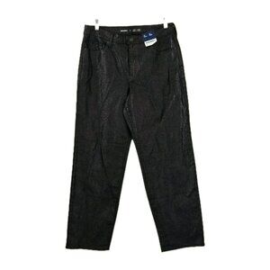 Old Navy Pants Womens 12 Black Metallic Shimmer High Rise OG Loose Whimsigoth